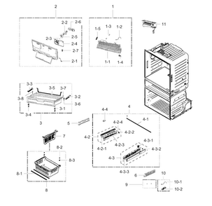 Part Location Diagram of DA61-05974A Samsung Rail Low Hanger