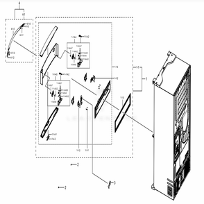 Part Location Diagram of DA97-13870D Samsung Assembly Support-Left;aw3-14,Assembly,