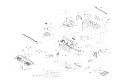 Part Location Diagram of DE64-02450B Samsung Grille Assembly - White
