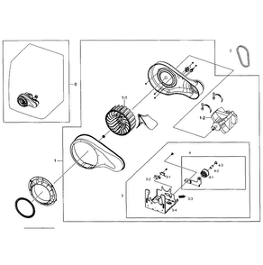 Motor Assy Diagram and Parts List for DV407AGW XAA-0003 Samsung Dryer