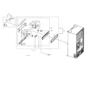 Mid Door Diagram and Parts List for RF22NPEDBSR AA-01 Samsung Refrigerator