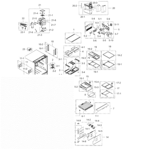 Fridge Diagram and Parts List for RF34H9950S4 AA-03 Samsung Refrigerator