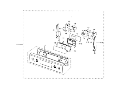 Part Location Diagram of DG61-00475A Samsung Holder