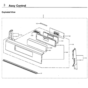 Control Diagram and Parts List for NX58F5500SS AA-02 Samsung Range