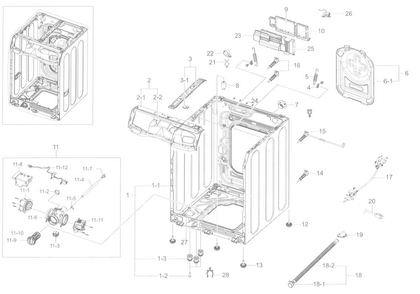Part Location Diagram of DC61-04170C Samsung Frame