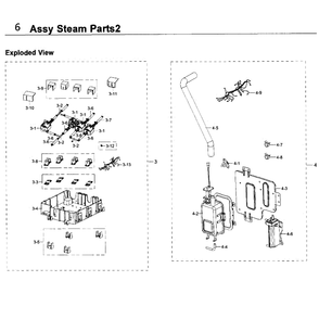 Steam 2 Diagram and Parts List for NV51K7770SG AA-0000 Samsung Wall Oven