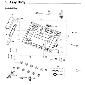 Body Diagram and Parts List for NA30K6550TG AA-0000 Samsung Cooktop
