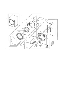 Frame Front & Door Diagram and Parts List for WF461ABW XAA Samsung Washer