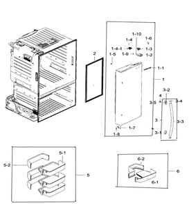Right Door Diagram and Parts List for RF28HFEDTWW AA-05 Samsung Refrigerator
