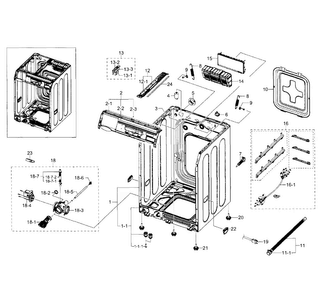 Part Location Diagram of DC96-01585C Samsung Drain Pump Assembly