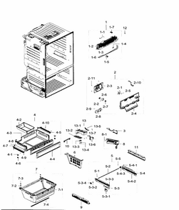 Freezer Diagram and Parts List for RF28HFEDTSR AA-0006 Samsung Refrigerator