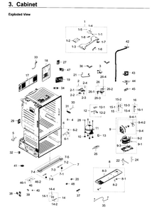 Part Location Diagram of DA63-08442D Samsung COVER HINGE-B;RF9000K,ABS,HB,SNOW WHITE,