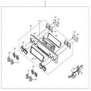 Assembly Control Box Diagram and Parts List for NE58K9850WG (AA)(0004) Samsung Range