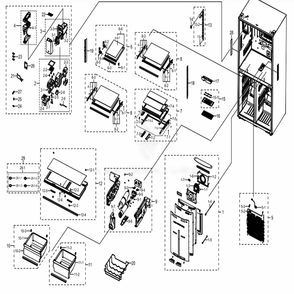 Fridge Diagram and Parts List for RF22N9781SR (AA)(0002) Samsung Refrigerator