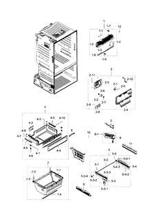Freezer Diagram and Parts List for RF28HFEDBSR AA-0007 Samsung Refrigerator