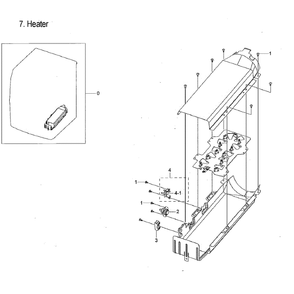 Duct Heater Diagram and Parts List for DVE60M9900V A3-0000 Samsung Dryer