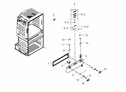 Flexzone Door Diagram and Parts List for RF25HMEDBBC AA-0001 Samsung Refrigerator