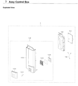 Control Box Diagram and Parts List for SMH9207ST XAA-0001 Samsung Microwave