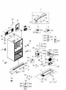 Cabinet Diagram and Parts List for RF31FMEDBBC AA-0003 Samsung Refrigerator