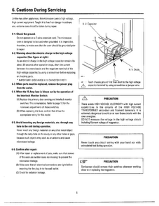 Precaution/specifications Page 4 Diagram and Parts List for MW3050W XAA Samsung Microwave