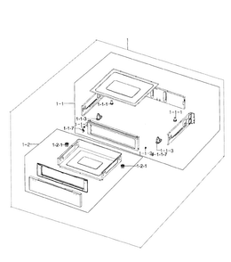 Drawer Assy Diagram and Parts List for NE594R0ABBB AA-0001 Samsung Range