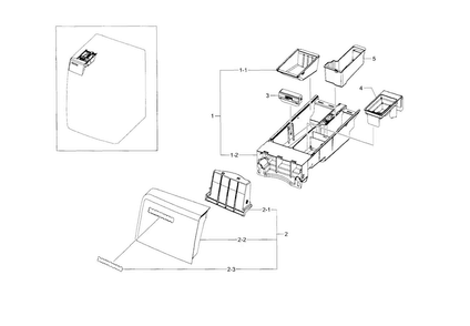 Part Location Diagram of DC64-01646B Samsung Decoration-panel drawer