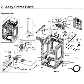 Cabinet Diagram and Parts List for WV60M9900AV A5-01 Samsung Washer