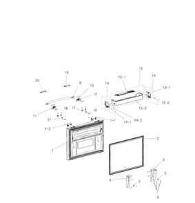 Freezer Door Diagram and Parts List for RFG299ABRS XAA-0000 Samsung Refrigerator