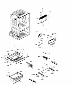 Frezer Diagram and Parts List for RF28HFEDBWW AA-0011 Samsung Refrigerator