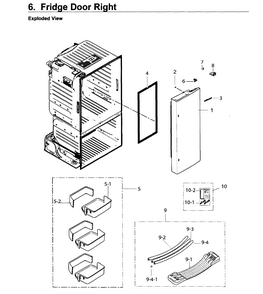 Part Location Diagram of DA97-13074A Samsung Door Handle Assembly