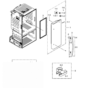 Fridge Door R Diagram and Parts List for RF23HCEDBSR AA-0000 Samsung Refrigerator