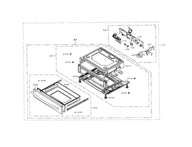 Drawer Diagram and Parts List for NX583G0VBBB AA-0002 Samsung Range