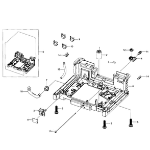 Base Section Diagram and Parts List for DW80H9970US AA-01 Samsung Dishwasher