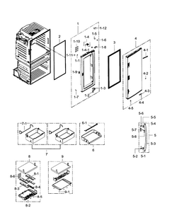Right Door Diagram and Parts List for RF28JBEDBSG AA-0006 Samsung Refrigerator