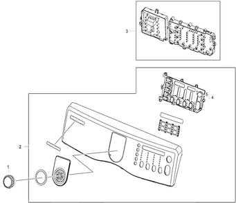 Fr Panel Diagram and Parts List for DV410AGW XAA Samsung Dryer