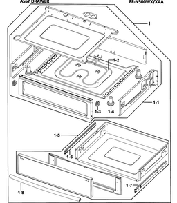 Part Location Diagram of DG97-00071G Samsung Assembly PEDESTAL;FE-N**, FE