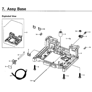 Base Diagram and Parts List for DW80J7550UG AA-02 Samsung Dishwasher