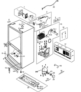 Part Location Diagram of DA63-02531A Samsung COVER LEG-FRONT;W2-PJT(0