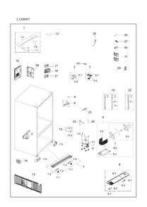 Part Location Diagram of DA97-18505A Samsung Assy condenser-main