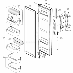 Part Location Diagram of DA97-02044B Samsung Assembly GUARD REF-MID;AD,HI