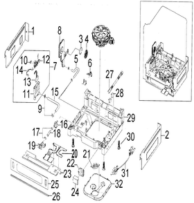 Part Location Diagram of DD32-00004A Samsung Flow Sensor