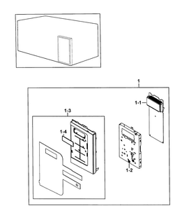 Control Assy Diagram and Parts List for SMH9151W XAA-0000 Samsung Microwave