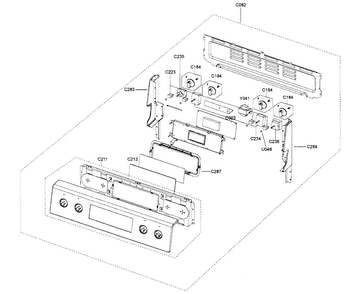 Controls Assy Diagram and Parts List for FTQ387LWGX XAA Samsung Range
