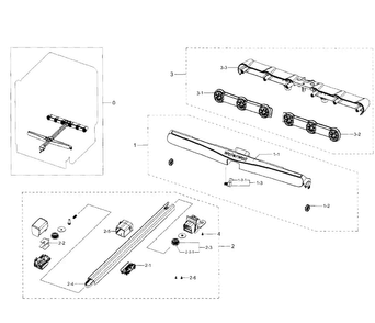 Motion Section Diagram and Parts List for DW80H9950US AA-0001 Samsung Dishwasher