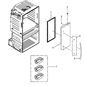 Right Door Diagram and Parts List for RF4267HABP XAA-0000 Samsung Refrigerator