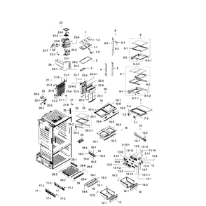 Fridge Diagram and Parts List for RF28HFEDBBC AA-08 Samsung Refrigerator