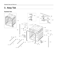 Tub Assembly Diagram and Parts List for DW80R5060US AA-00 Samsung Dishwasher