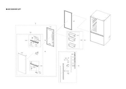 Part Location Diagram of DA64-06409A Samsung Panel-ref left