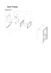 Freezer Door Parts Diagram and Parts List for RF23R6201SG AA-50 Samsung Refrigerator