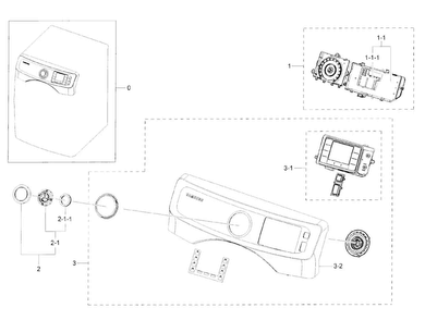 Part Location Diagram of DC64-03066D Samsung Push Button
